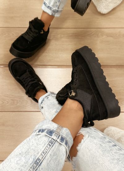 Women sneakers E561 - BLACK